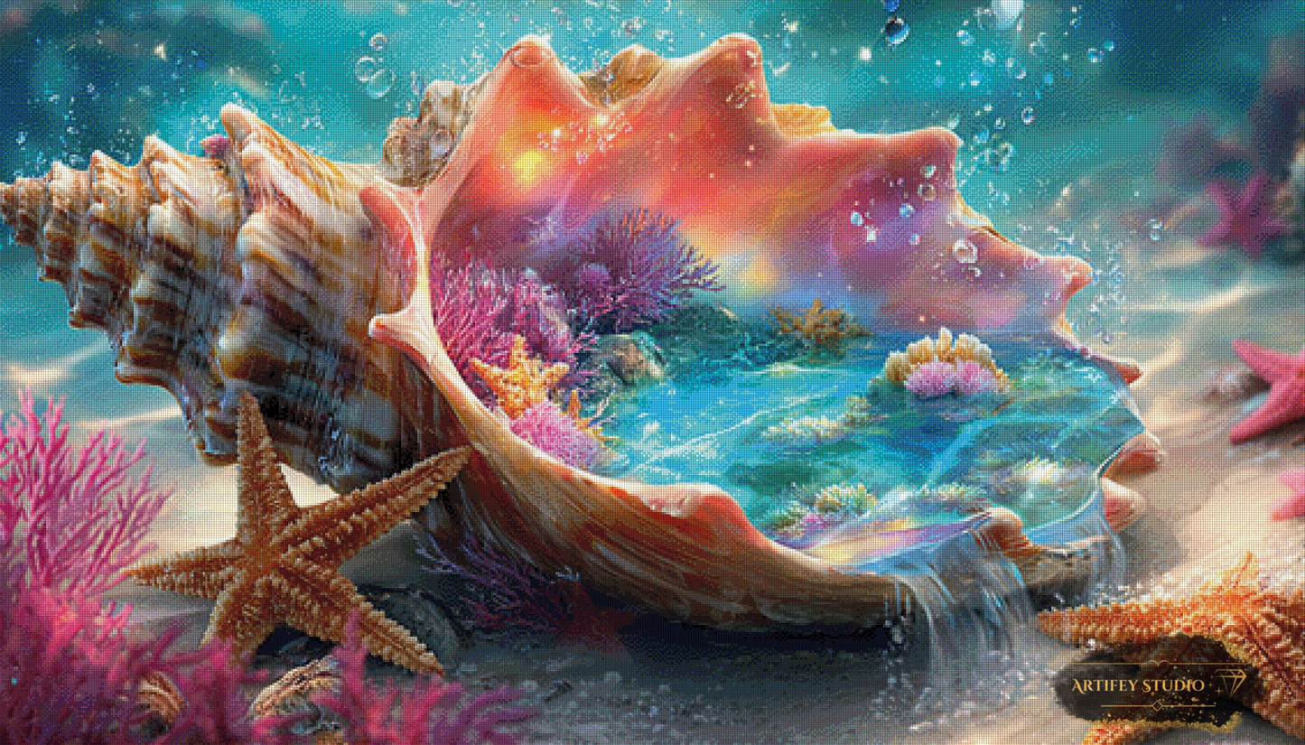 World in a Shell by Artifey 140x80 mit 360 Farben