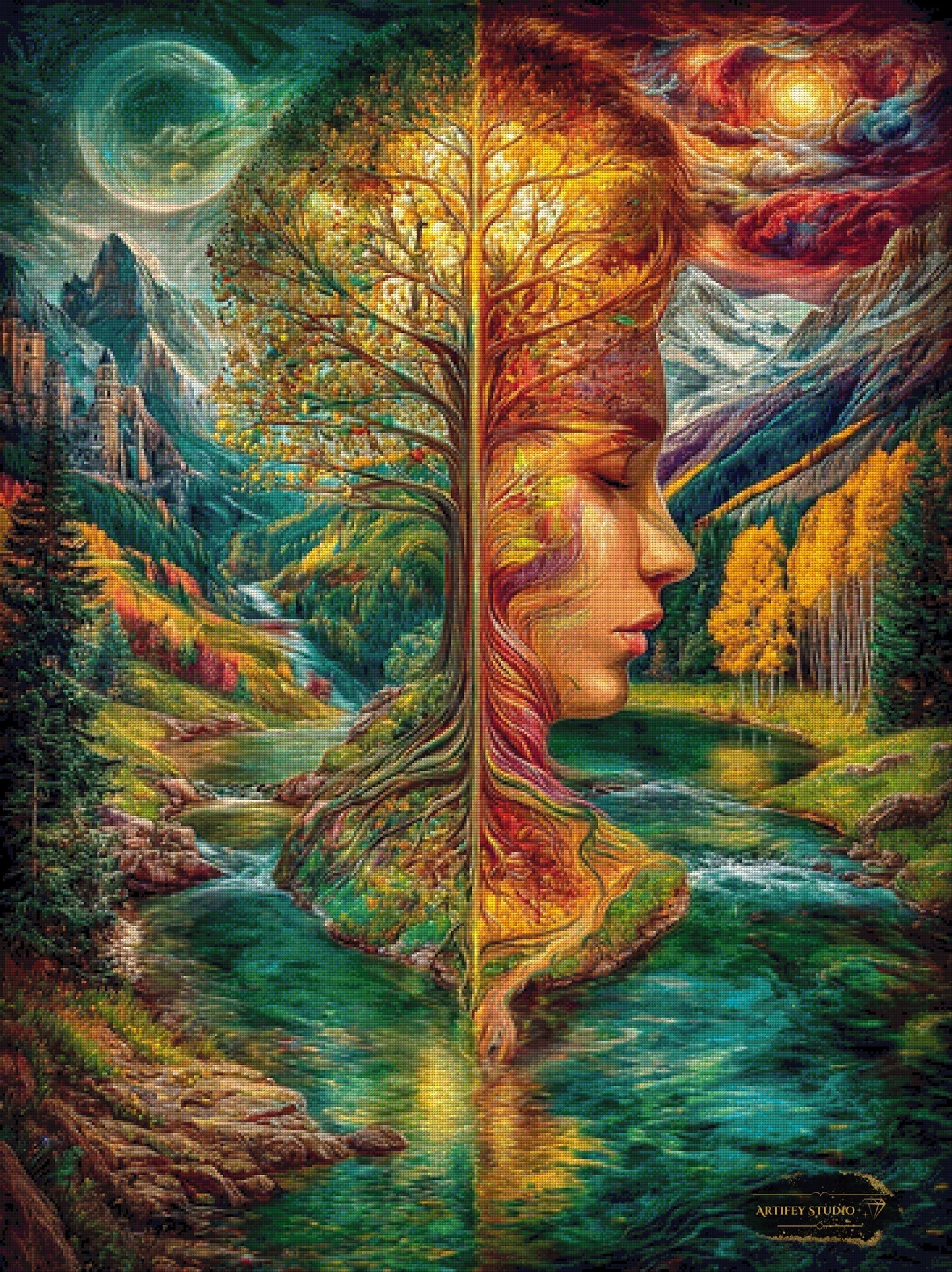 Simmetria dell´impossibile by Skyler 90x120 mit 280 Farben