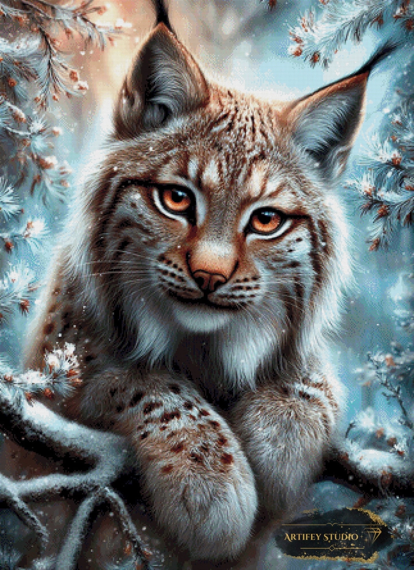 Winterluchs by LaViie 80x110 mit 170 Farben