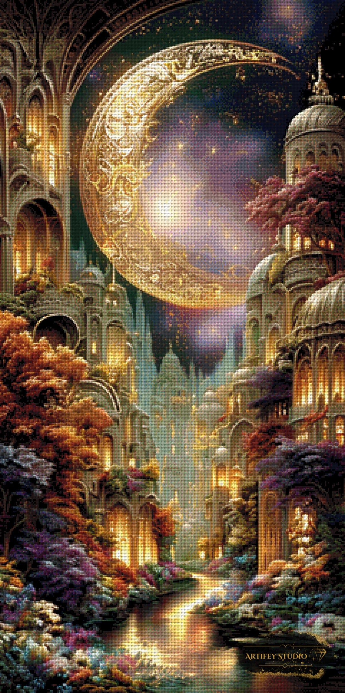 Amethyst Moon City by Morrigan 60x120 mit 220 Farben