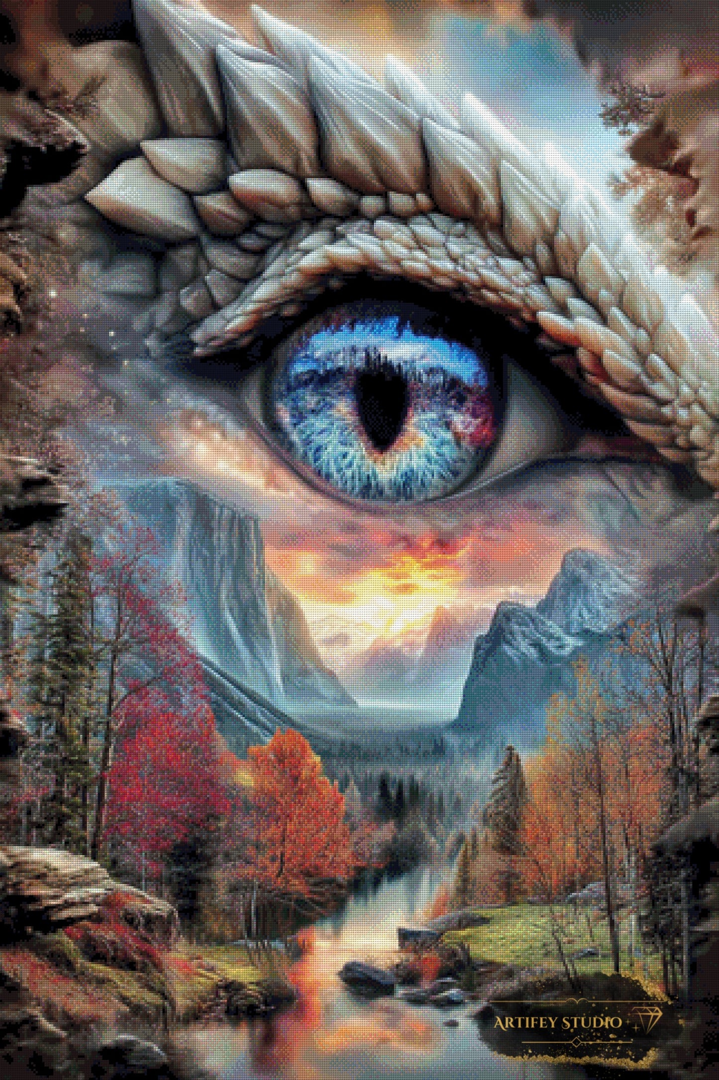 Okiem Smoka by Artifey 80x120 mit 250 Farben