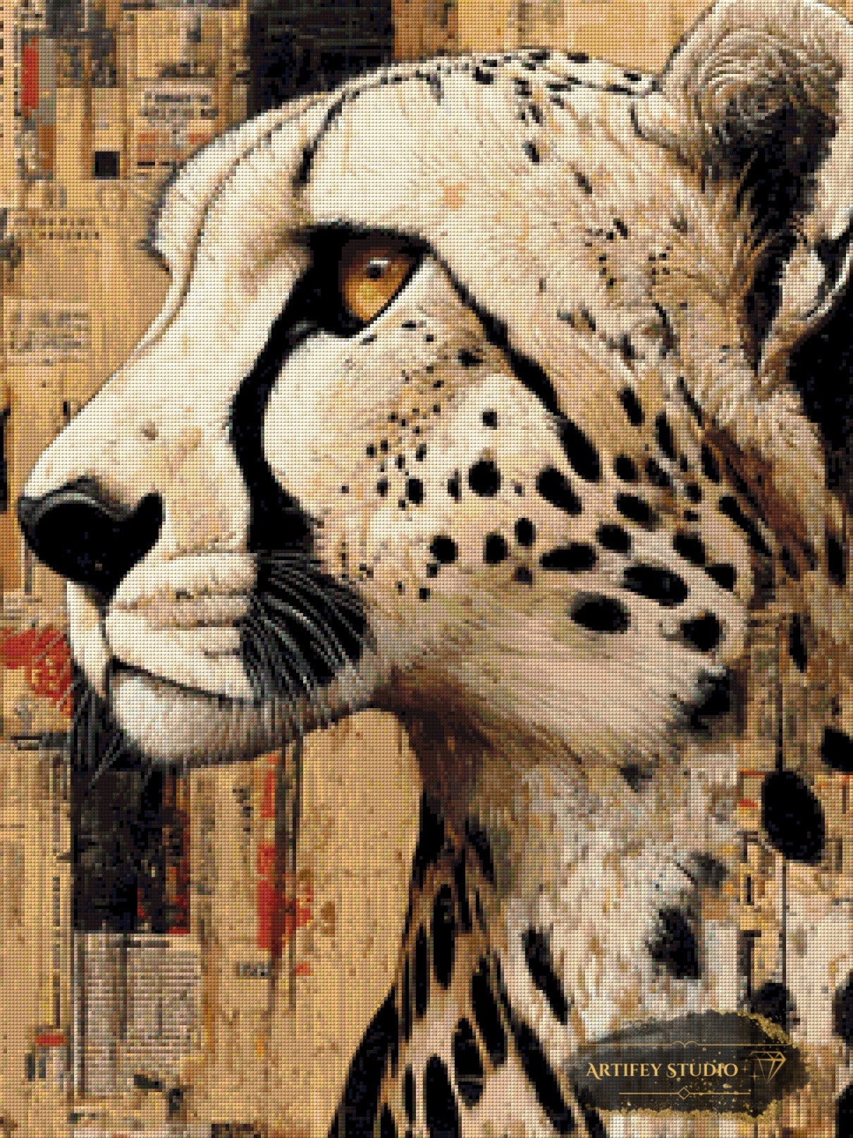 Whisper of the Cheetah II by Morrigan 60x80 mit 100 Farben