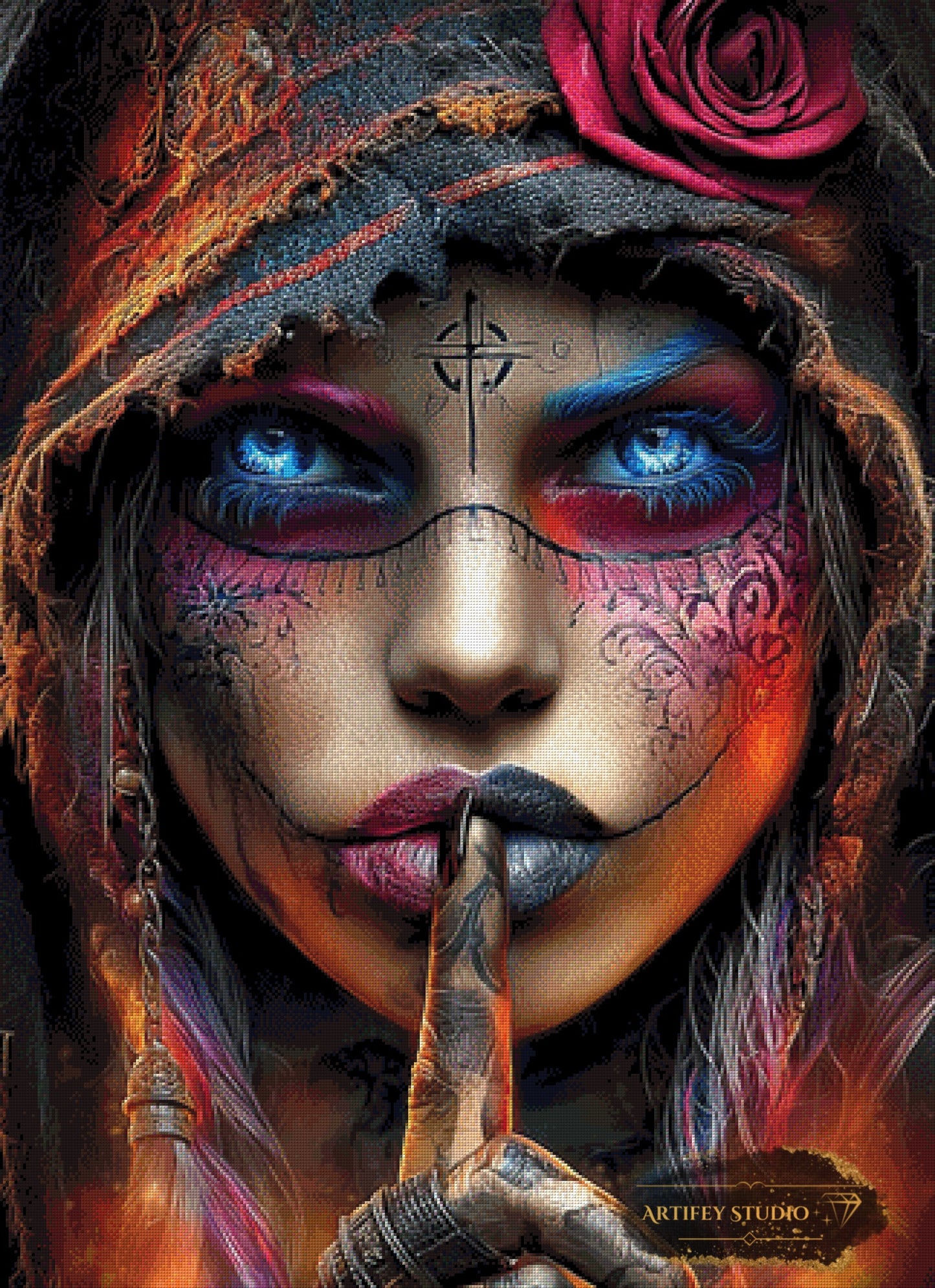 Schwester silentii by Morrigan 80x110 mit 250 Farben