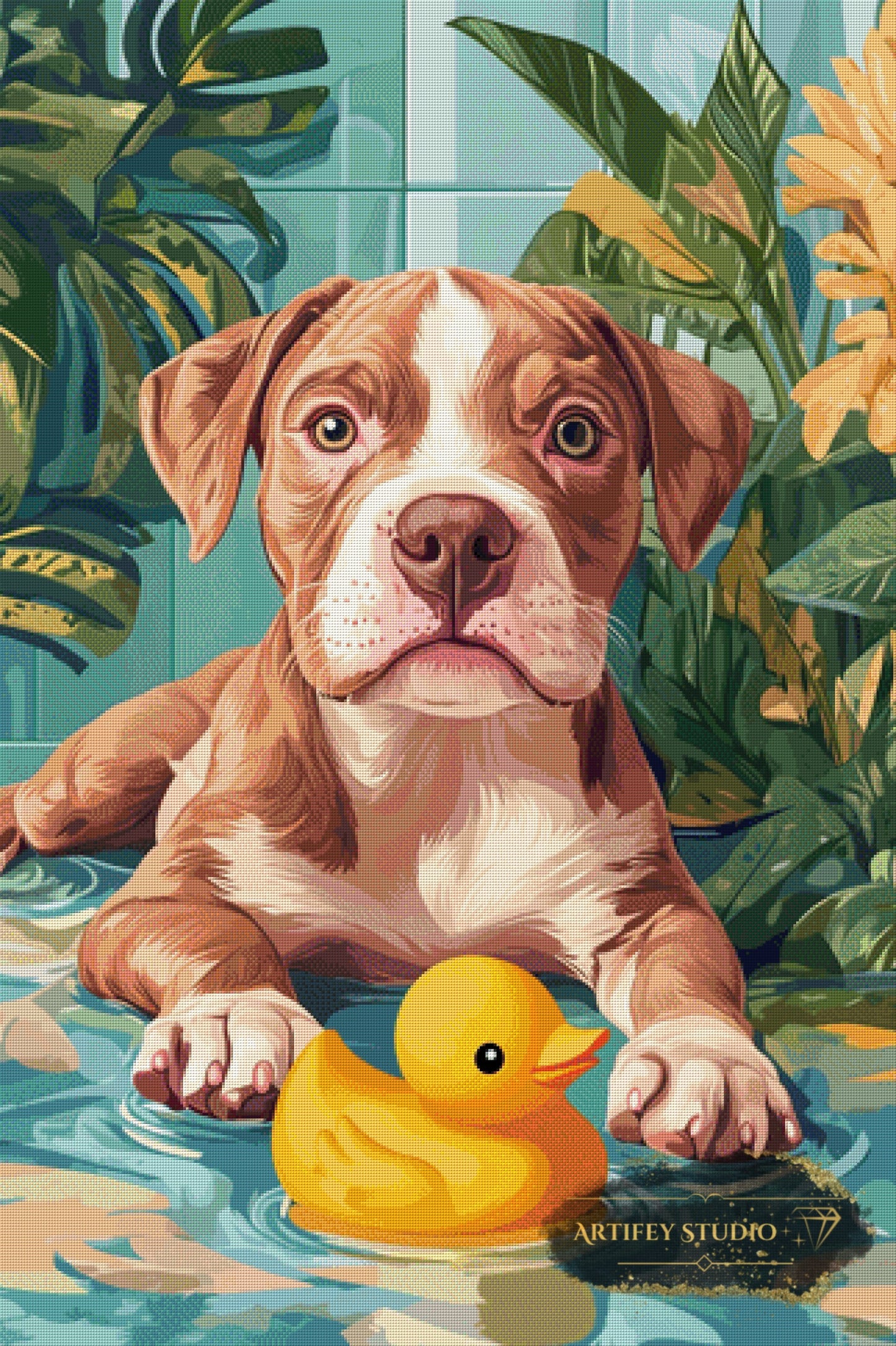 Bathtime Buddy by Salzktze 80x120 with 230 colors
