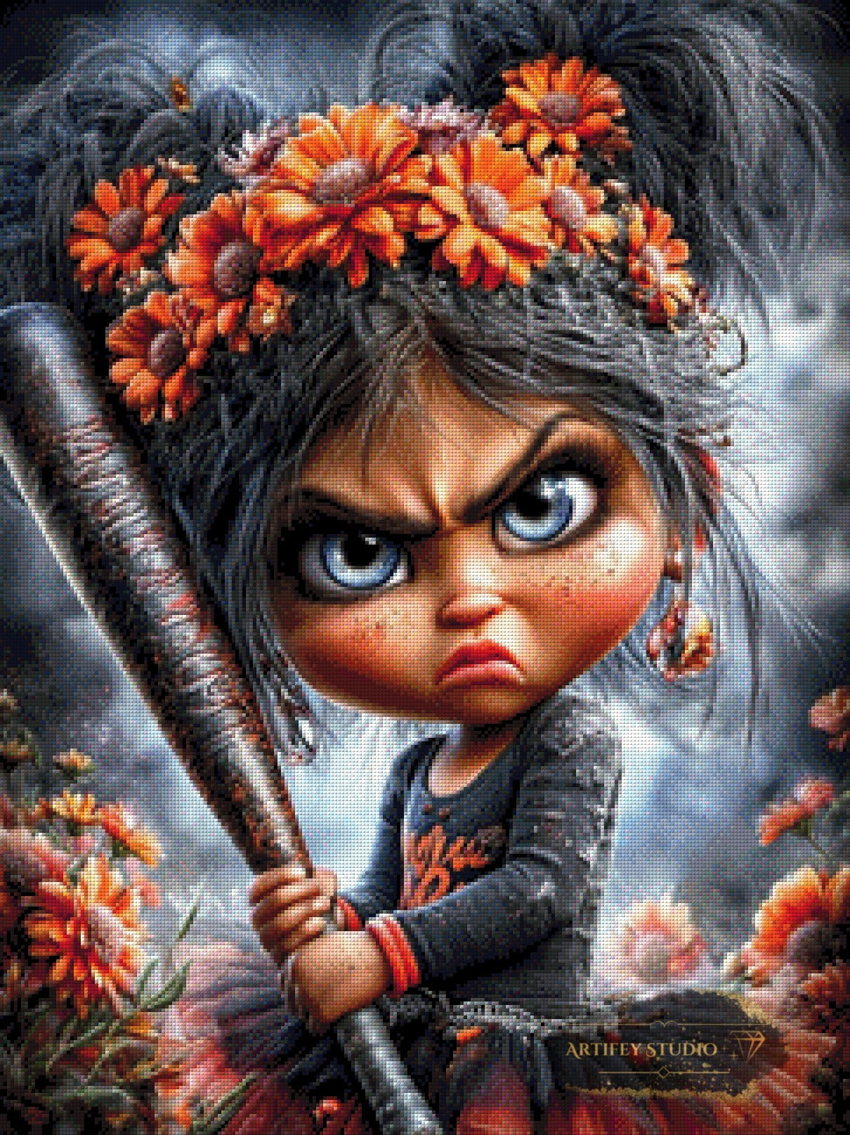 Lady Morrigan by LaViie 60x80 mit 220 Farben