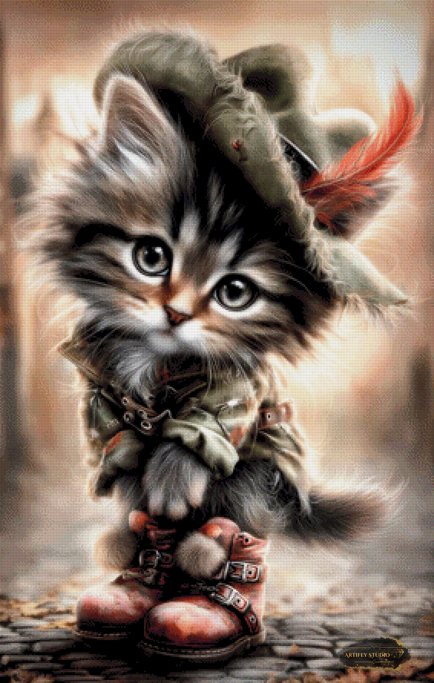 Der Kater und die Stiefel by LaViie 70x110 mit 160 Farben