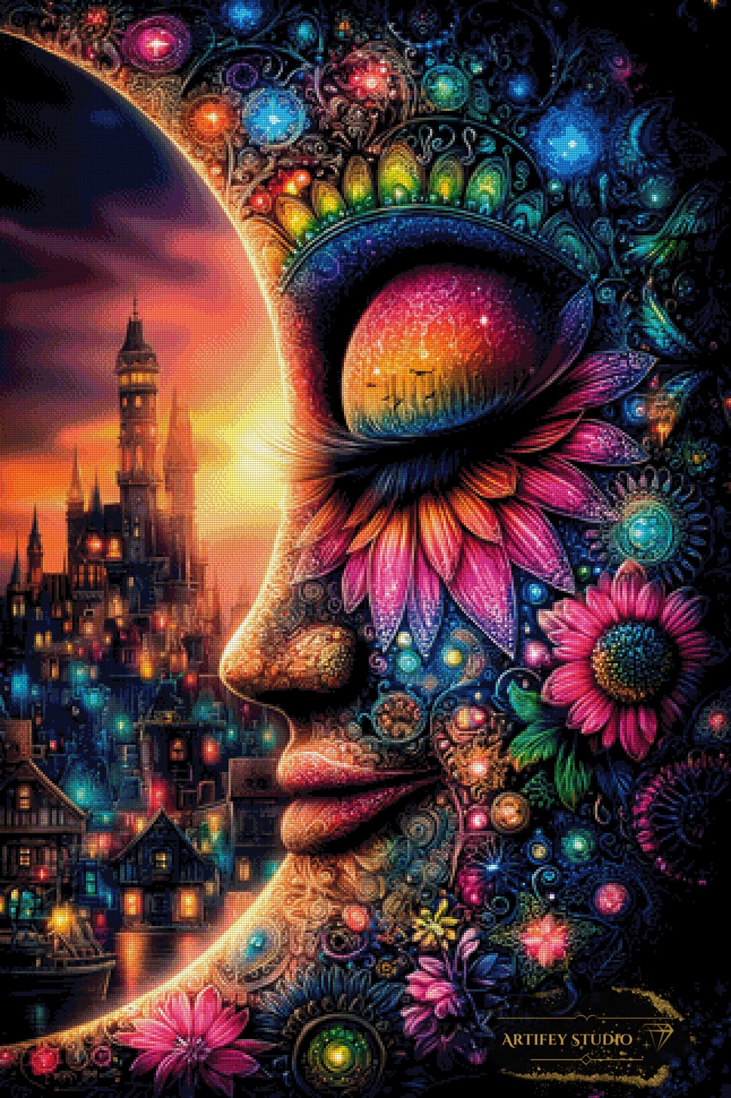 The Smile of Lunaris by Skyler 80x120 mit 360 Farben