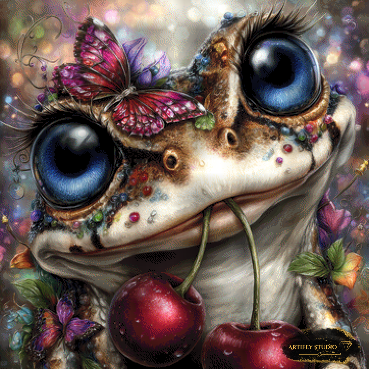 Lady Frog by Artifey 90x90 mit 310 Farben