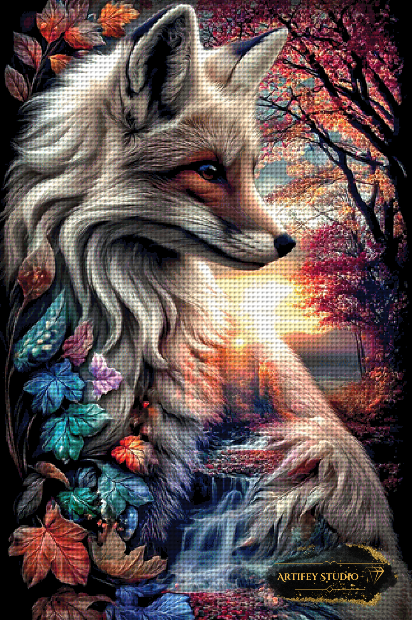 Autumn fox by Artifey 80x120 mit 320 Farben