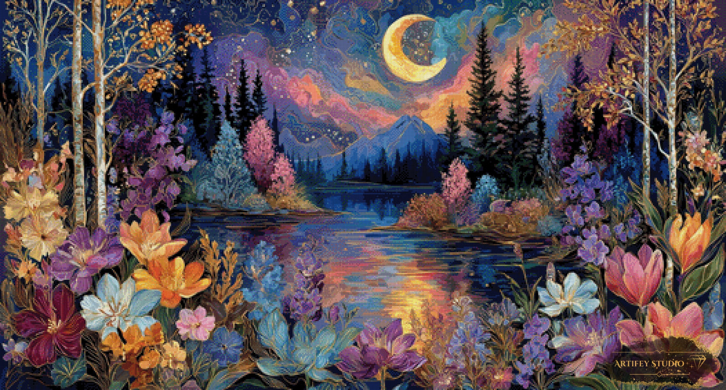 Mondlichtmelodie by Salzkatze 130x70 mit 280 Farben