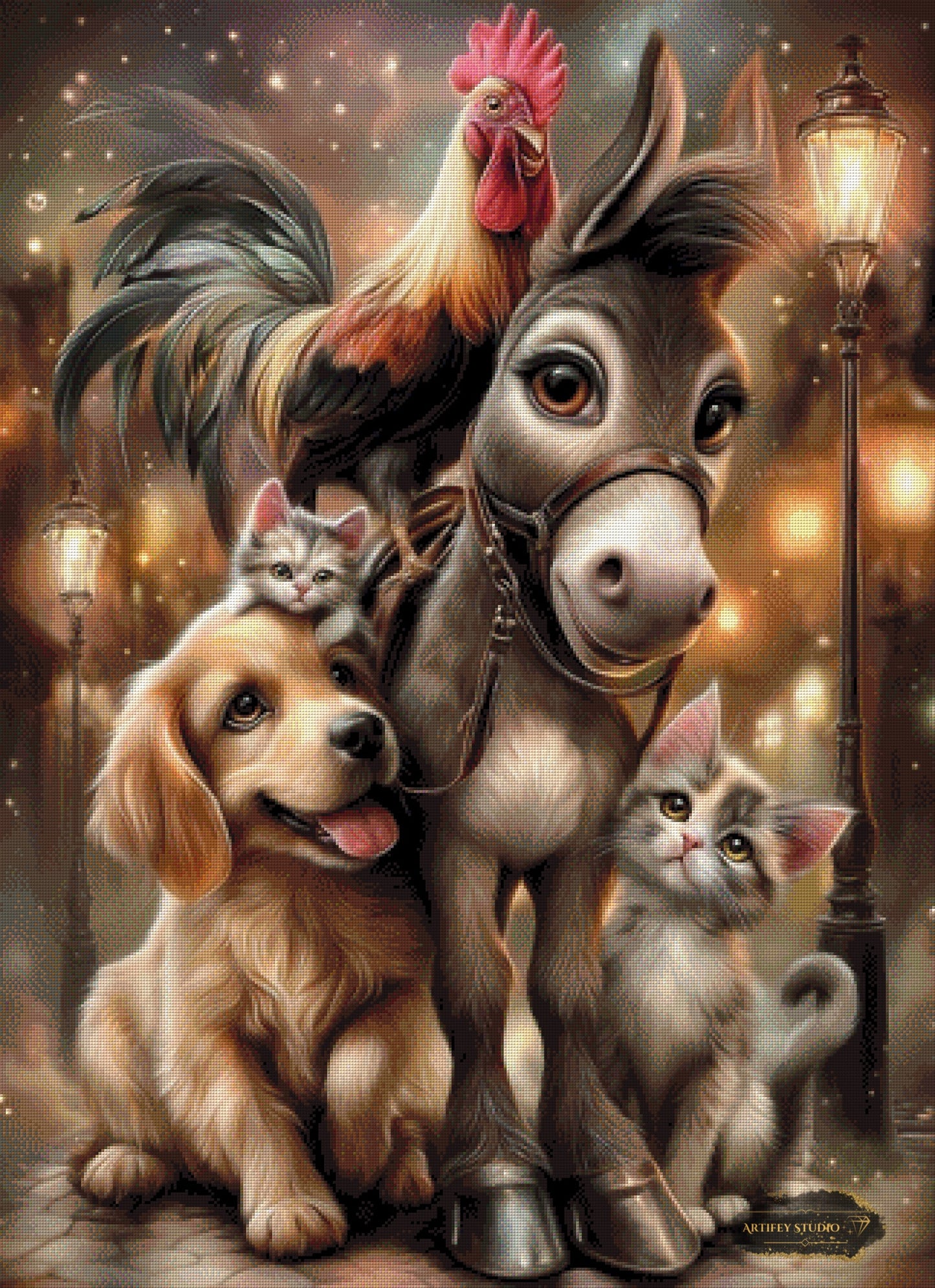 Tierische Musikanten by LaViie 80x110 mit 180 Farben