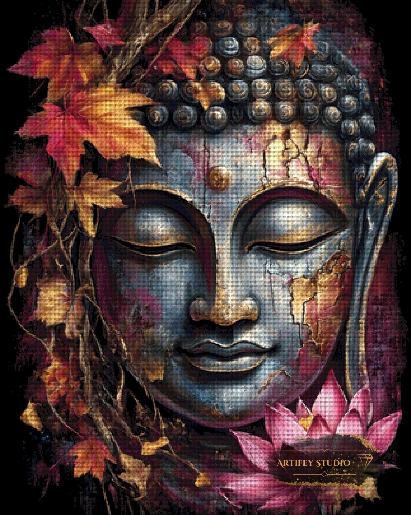 Buddha by Lexxa 80x100 mit 220 Farben