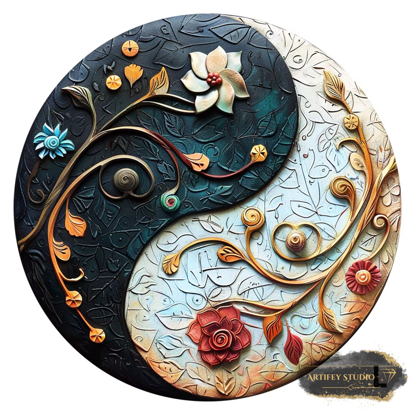 Holzpuzzle - Ying Yang 1