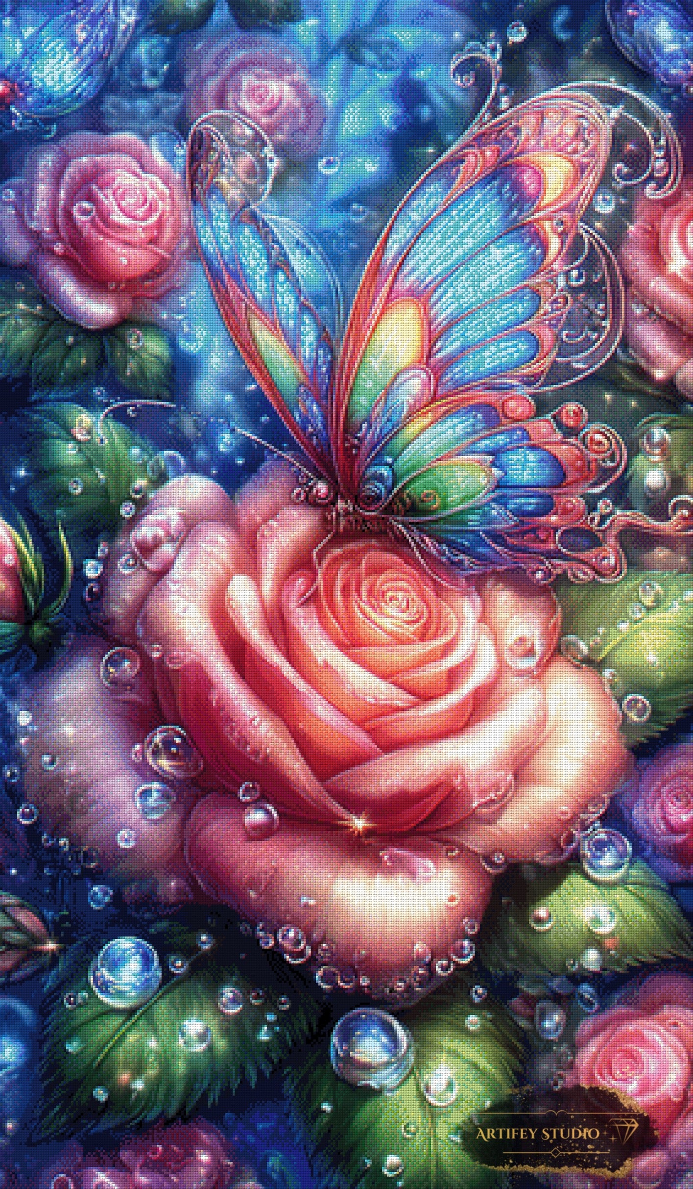 Tautropfenzauber by Mirael 70x120 mit 340 Farben