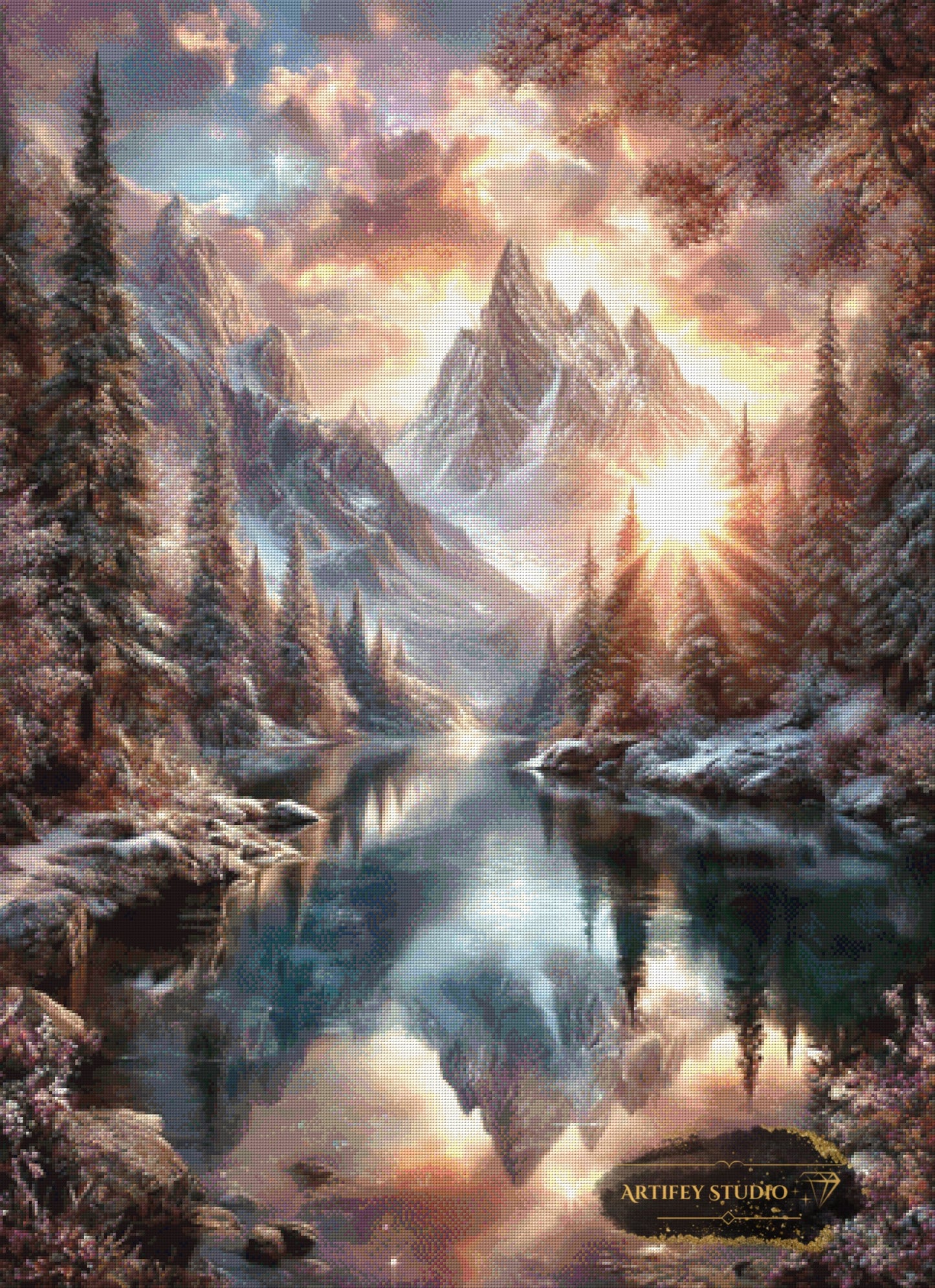 Tal der Stille by LaViie 80x110 mit 150 Farben