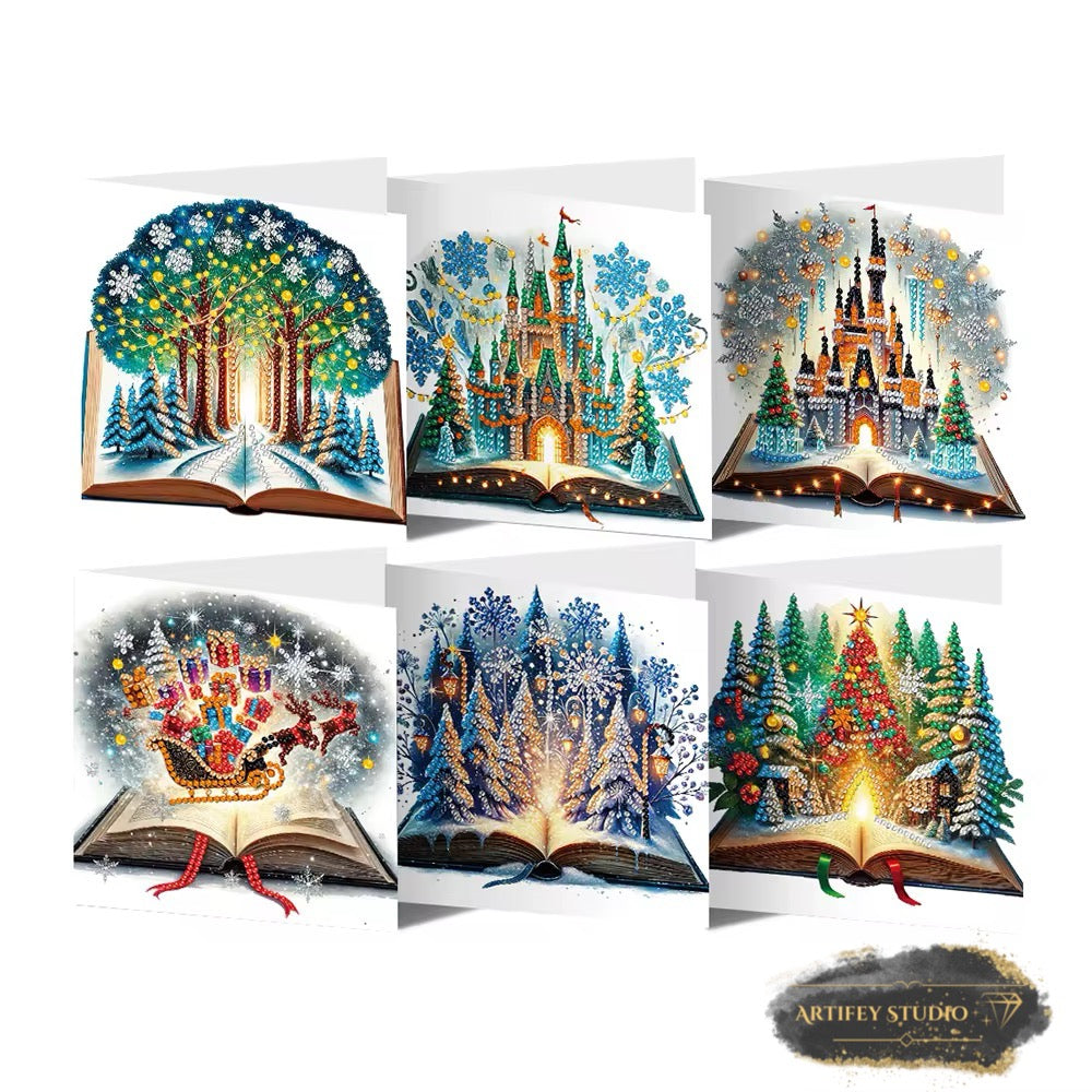 Diamond Painting Weihnachtskarten 6er Set