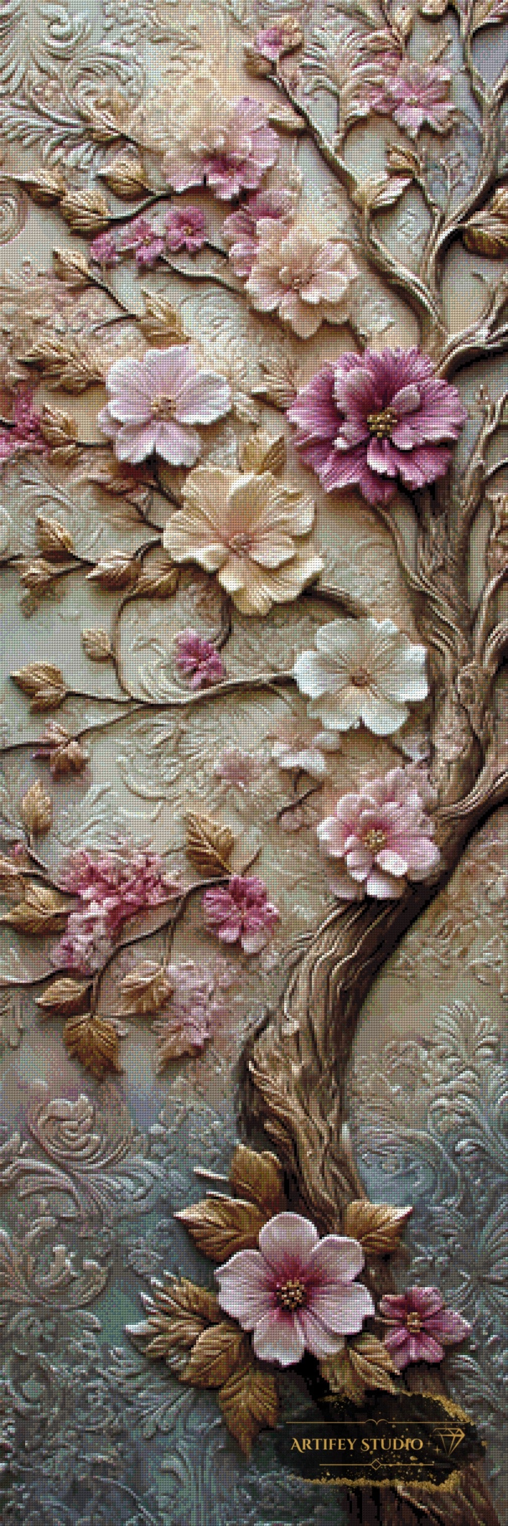 The delicate Relief by Morrigan 50x150 mit 150 Farben