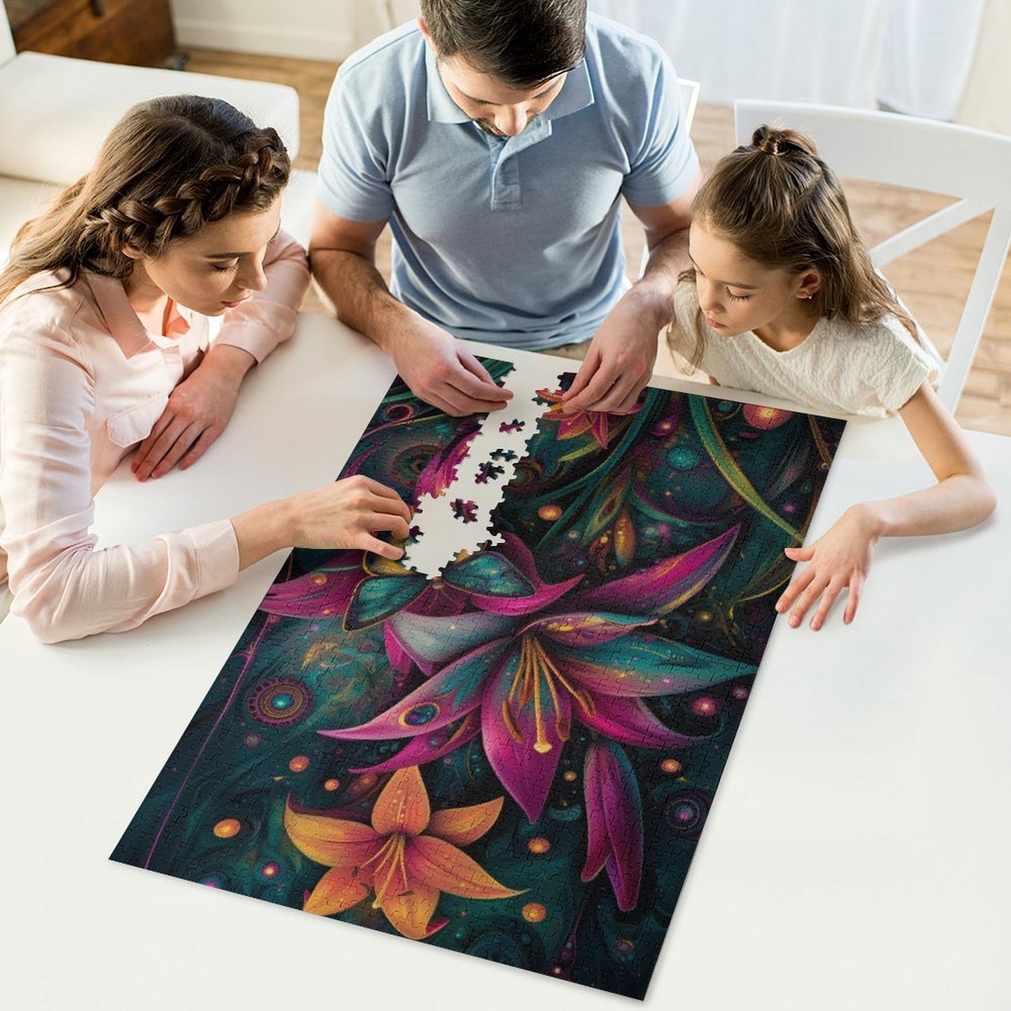 Abstract art of lilies by Skyler Jigsaw Puzzles