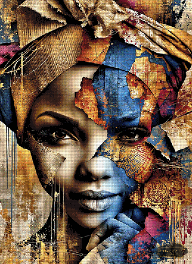 Mosaico Africano by Mirael 80x110 mit 260 Farben