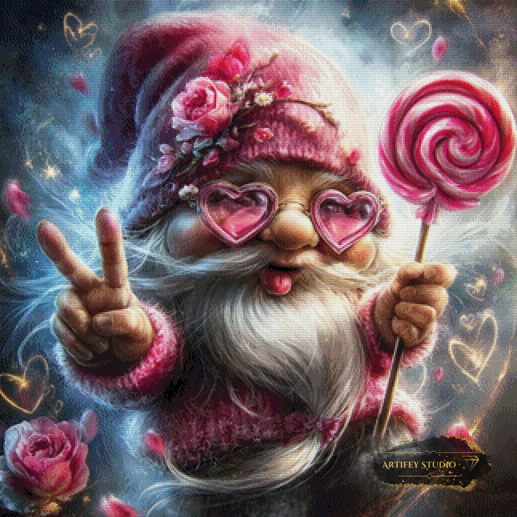Peace, Love & Lolipop by LaViie 80x80 mit 260 Farben - Artifey Studio