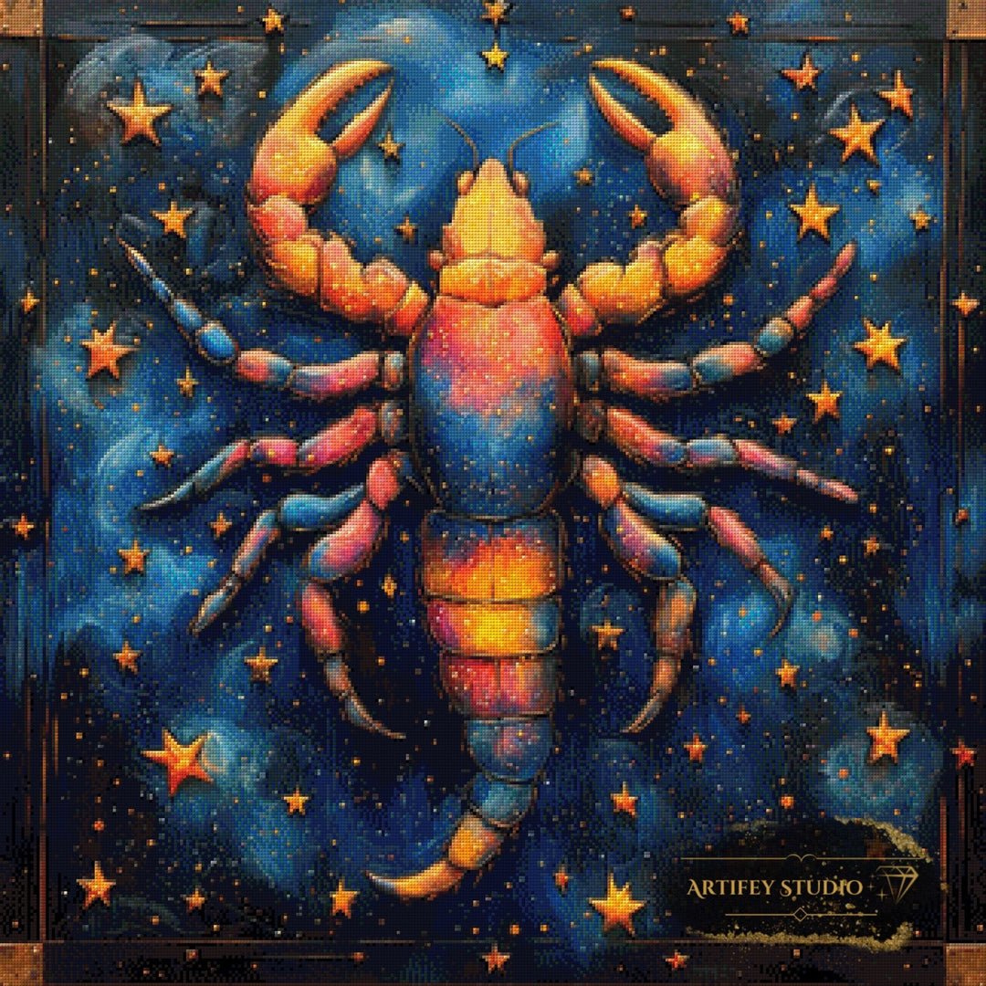 Sternzeichen Scorpion by Lexxa 80x80 mit 220 Farben Artifey Studio