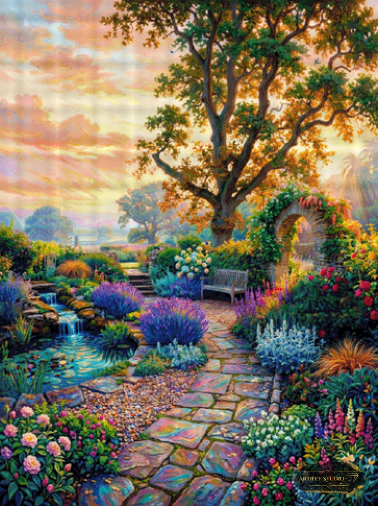 Blühende Stille II by Morrigan 90x120 mit 340 Farben