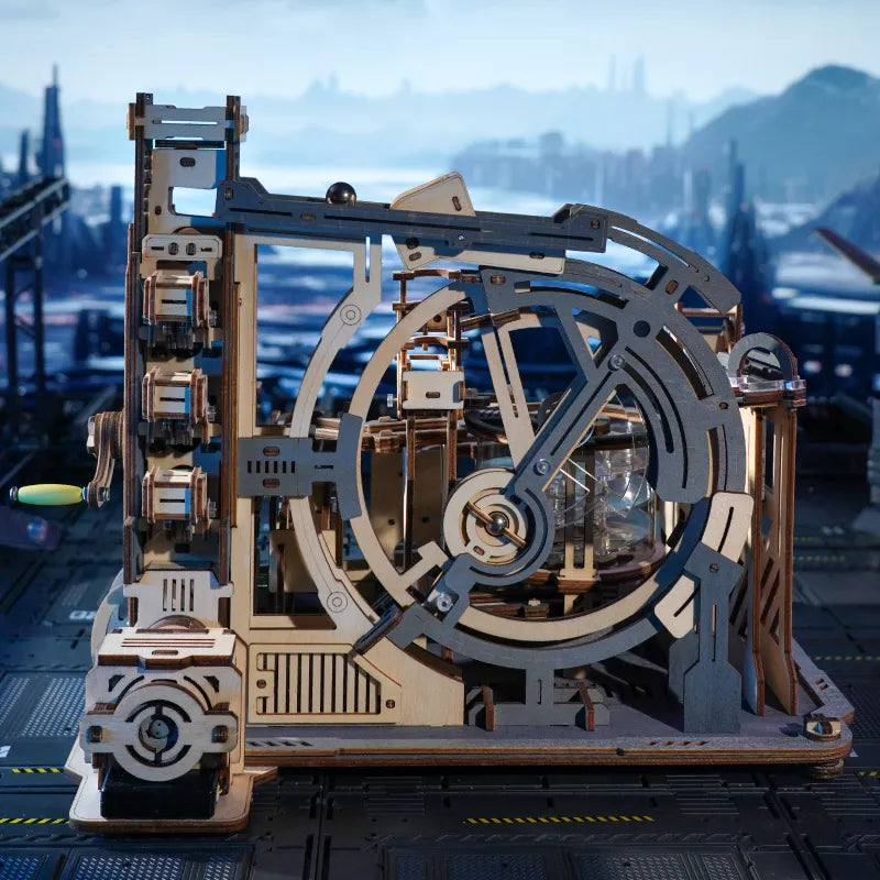 Marble Spaceport - Kugelbahn 3D Holzpuzzle