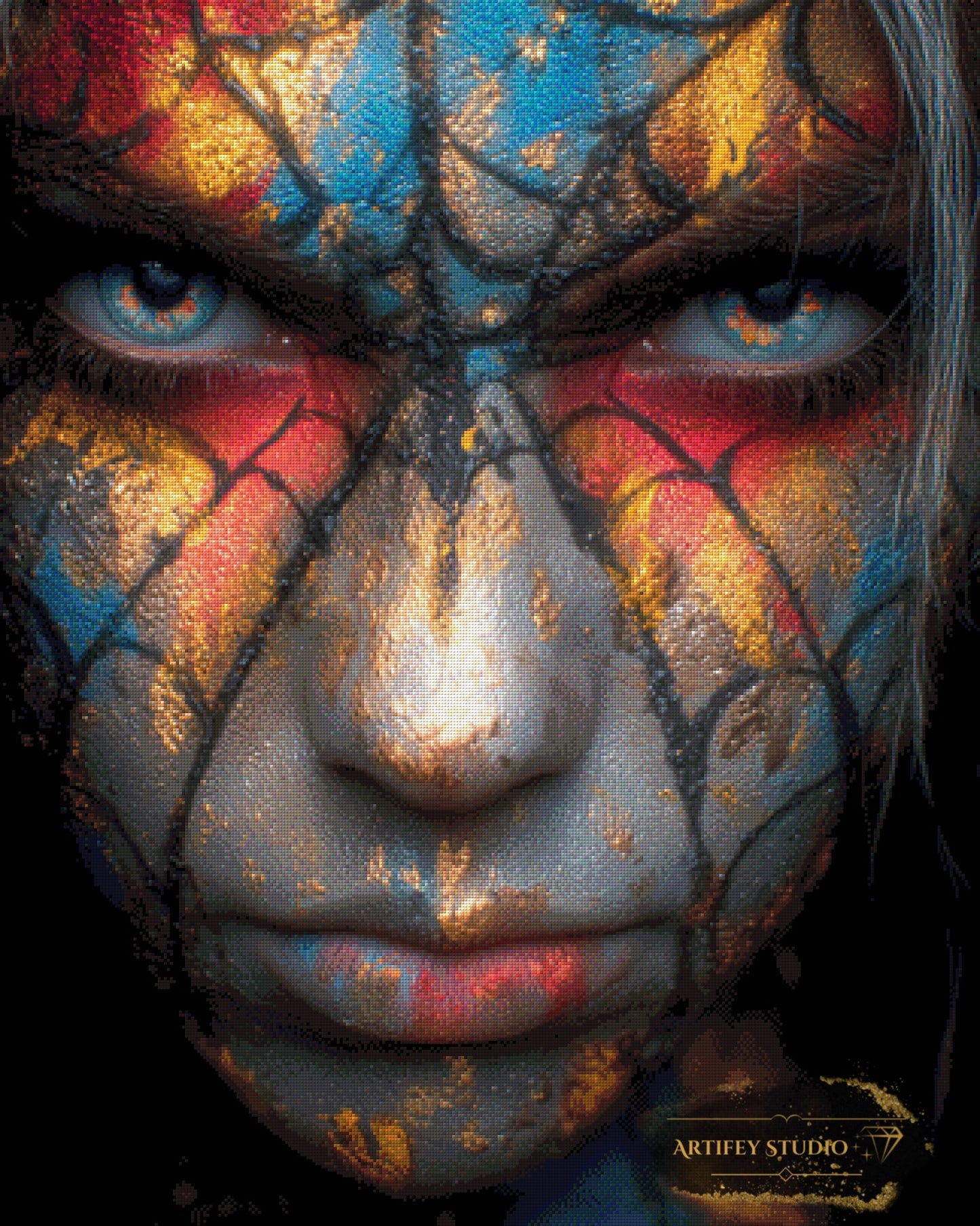 Vibrant Web of Rage by Skyler 80x100 mit 220 Farben