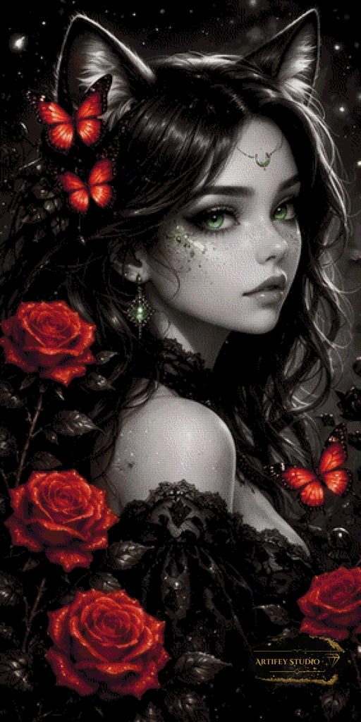 Lady Cat by Daye 70x140 mit 100 Farben