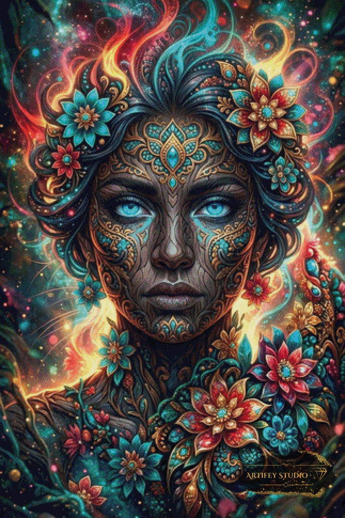 Chloris by Saphira 80x120 mit 280 Farben Artifey Studio
