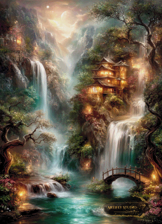 Zwischen Gipfel und Ruhe by LaViie 80x110 mit 230 Farben