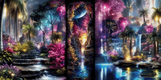 Triptychon der Idylle II by Morrigan 180x90 mit 320 Farben