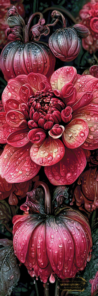 Raindrop Bloom by Artifey 50x150 mit 230 Farben