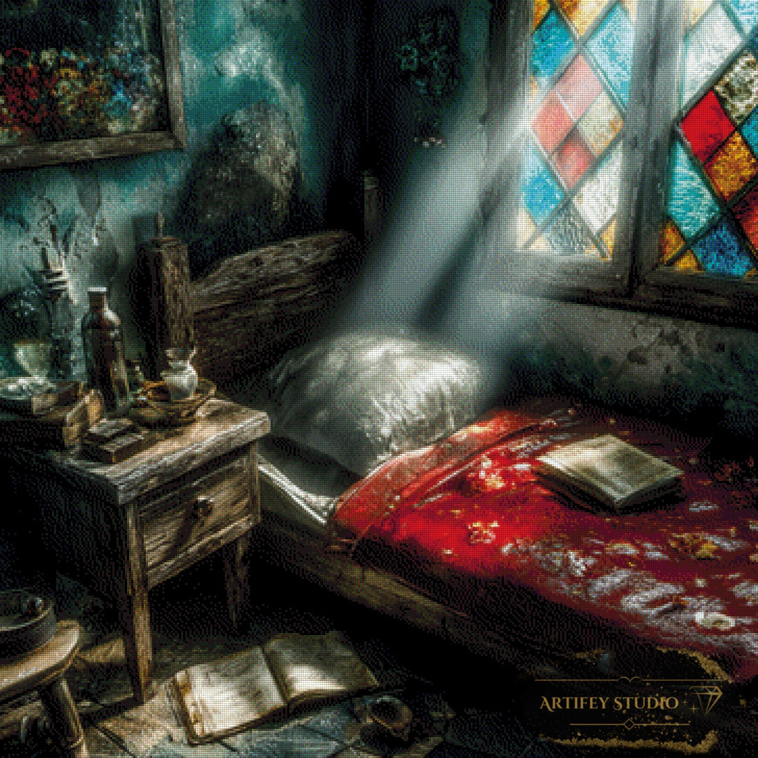 The old Bedroom by Skyler in 90x90 mit 240 Farben - Artifey Studio