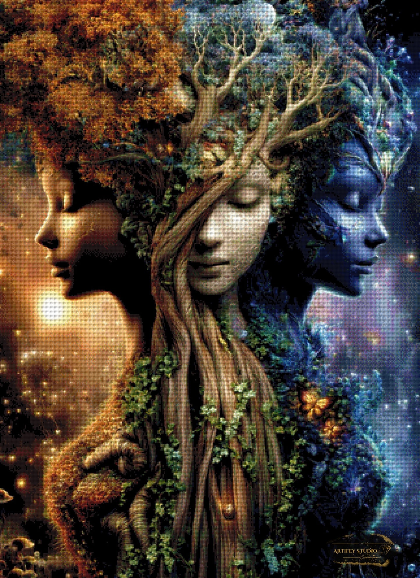 Die Würzeln der Einheit by LaViie 80x110 mit 260 Farben