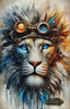 The Lion´s blue eyes by MAD 70x110 mit 200 Farben