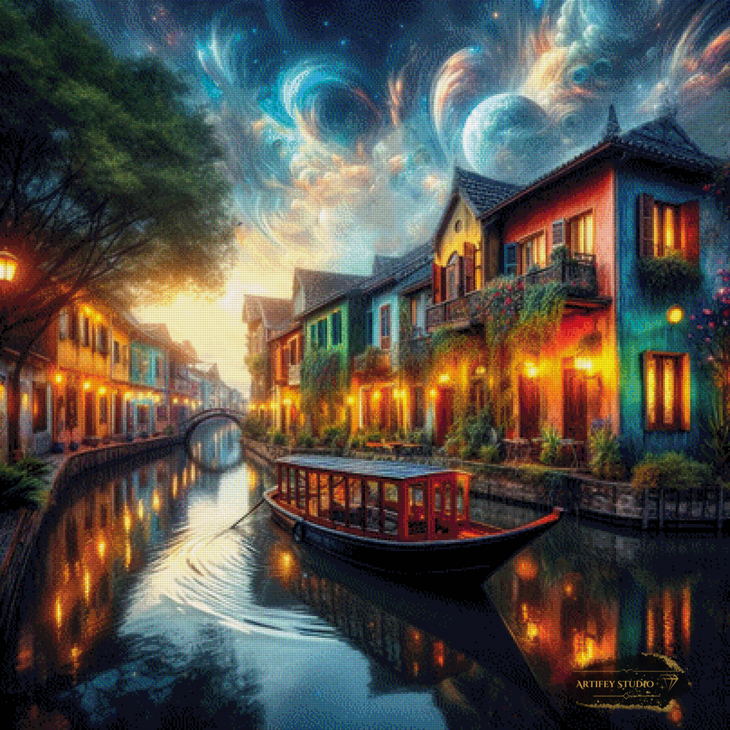 Cosmic Alley por Pixxchicks 100x100 con 320 colores