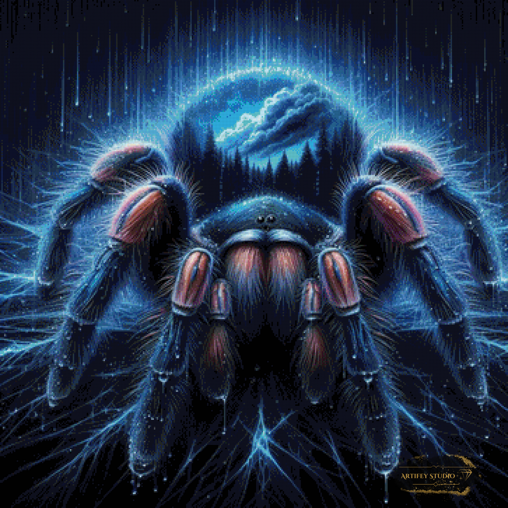 Cazador de luna azul de Pixxchicks 90x90 con 115 colores