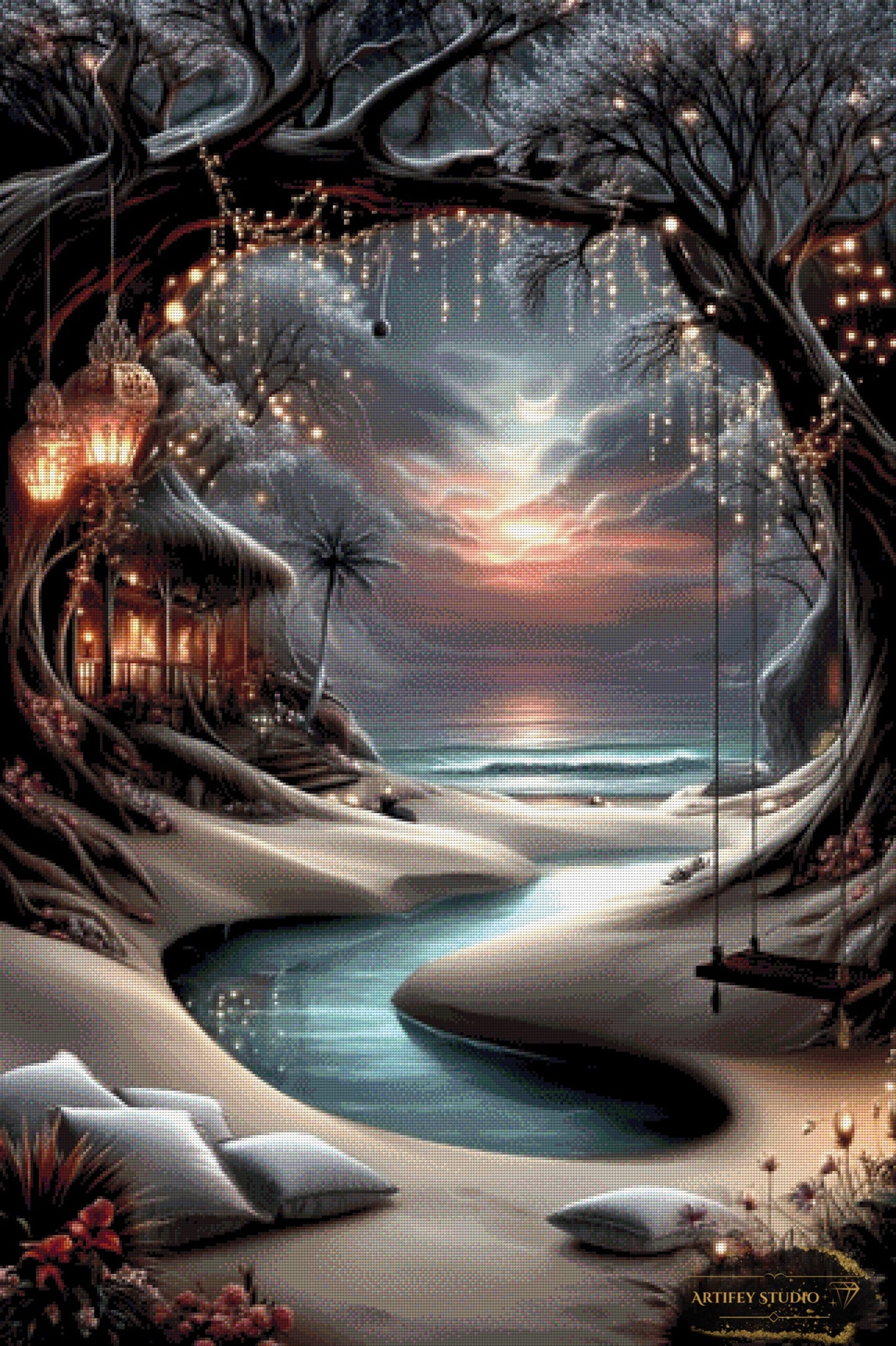 Verzauberte Bucht by LaViie 80x120 mit 190 Farben