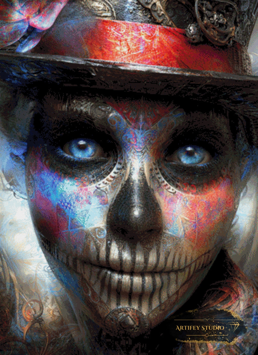 Azure Death Stare by Skyler 80x110 mit 260 Farben Artifey Studio