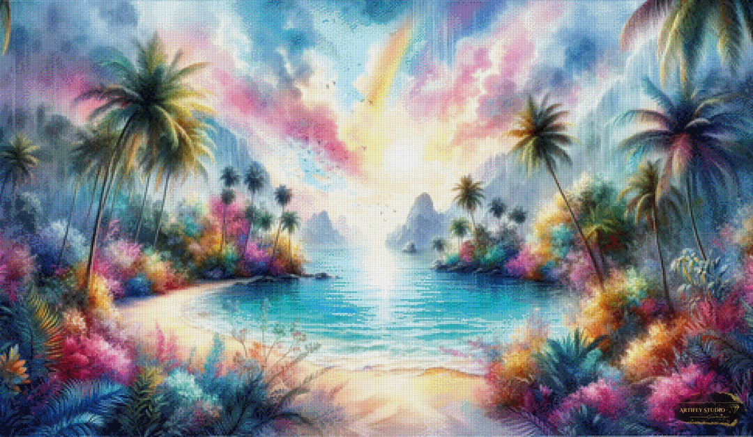 Bunte Oase by Artifey 120x70 mit 340 Farben - Artifey Studio