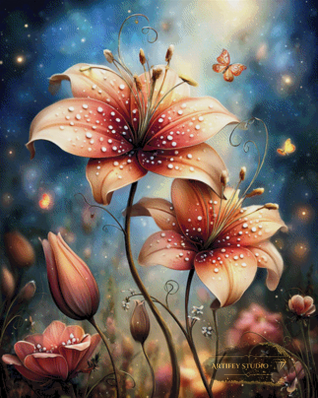 Nachtzauber by LaViie 80x100 mit 280 Farben - Artifey Studio