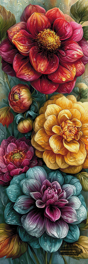 Flower Symphony by Morrigan 60x180 mit 360 Farben