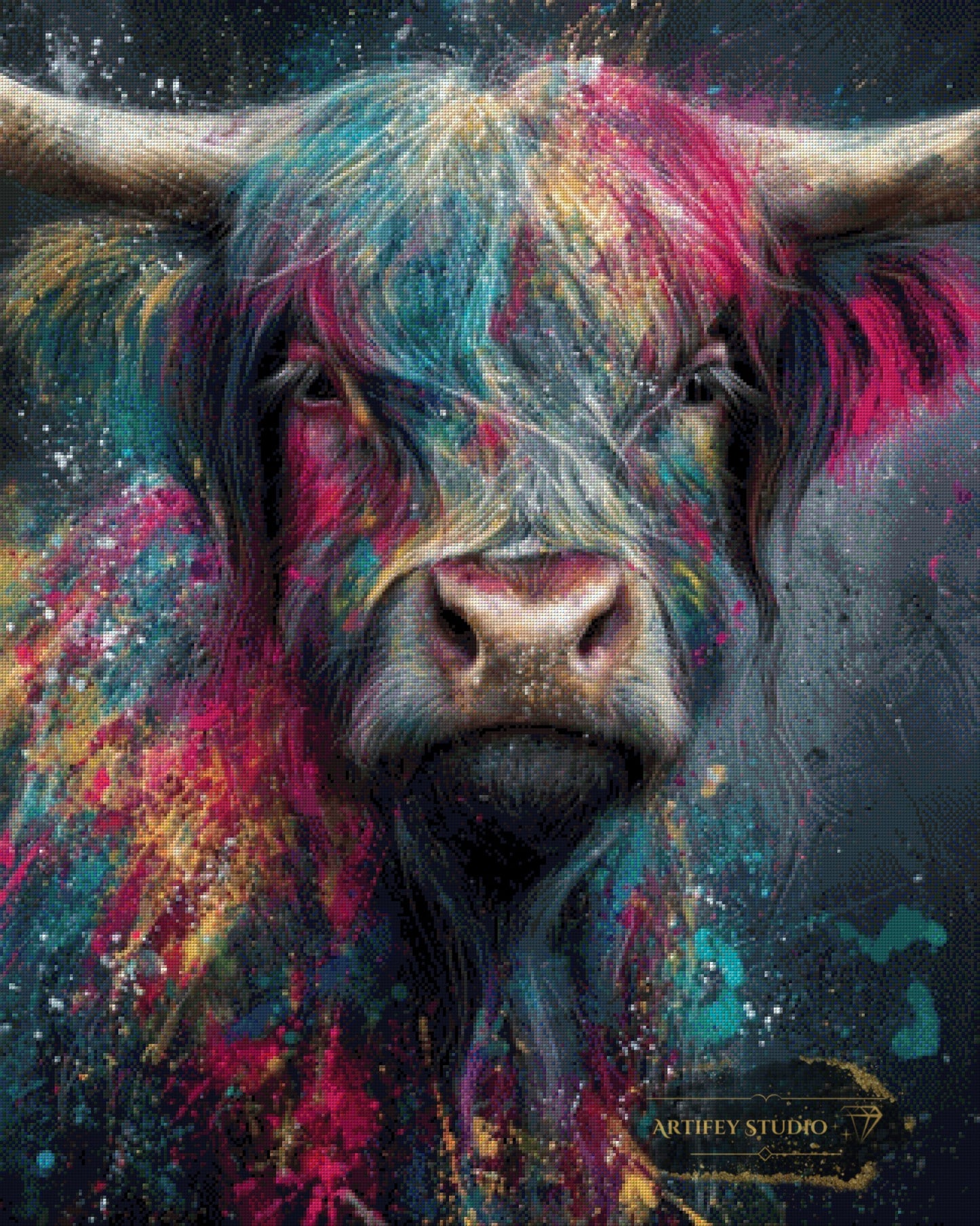 Kuhle Kunst by Salzkatze 80x100 mit 240 Farben