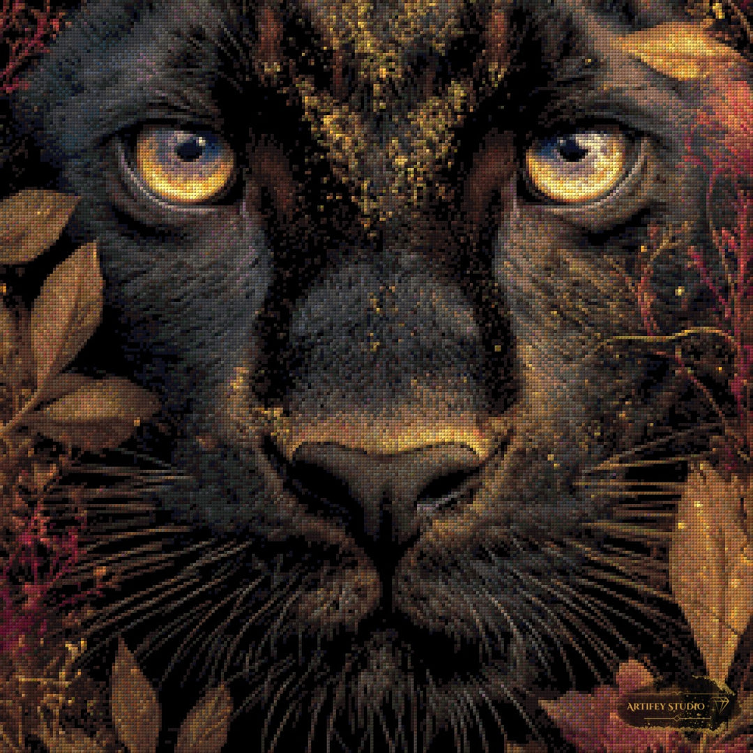 Black Hunter by Morrigan 60x60 mit 100 Farben - Artifey Studio