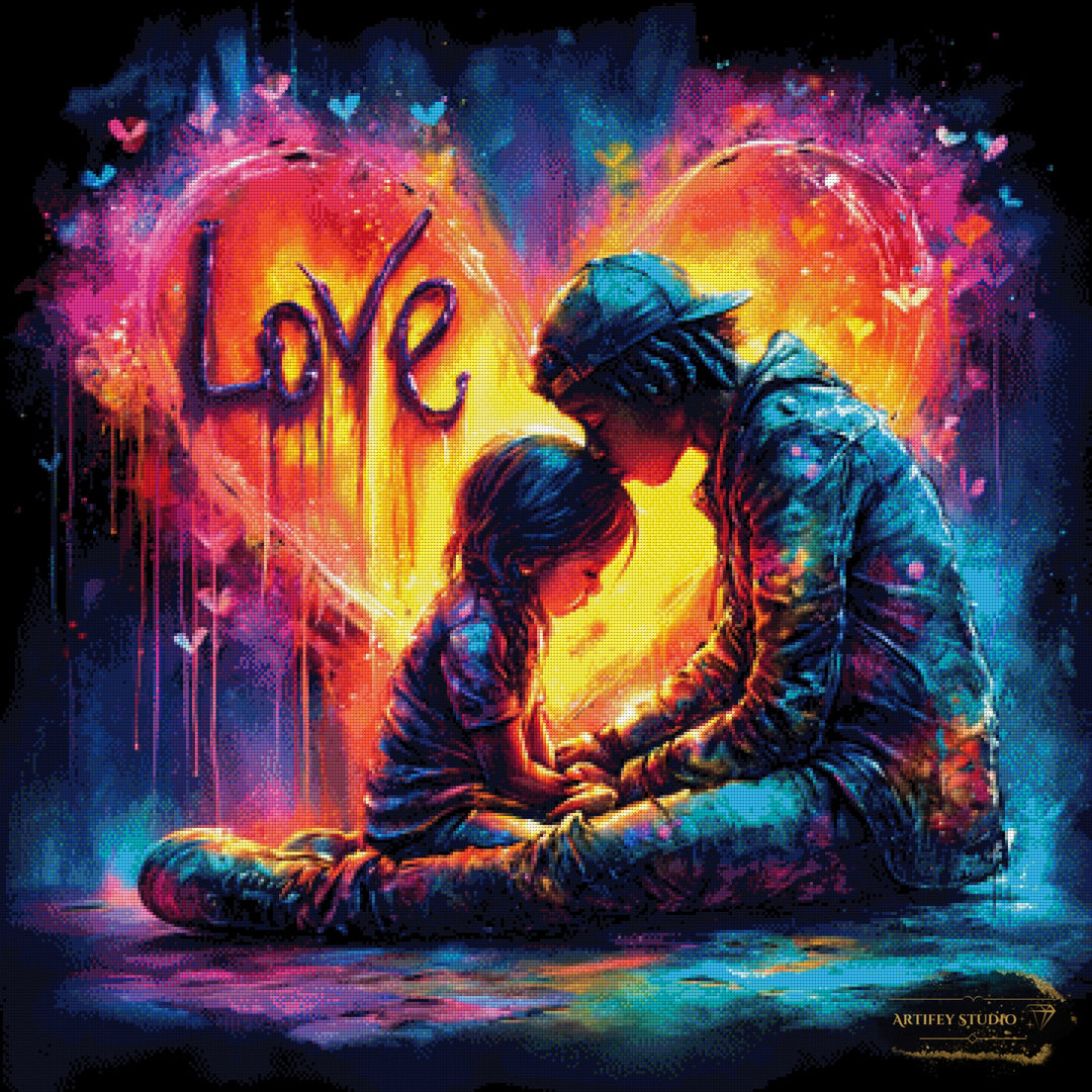 Love by Artifey 90x90 mit 300 Farben - Artifey Studio