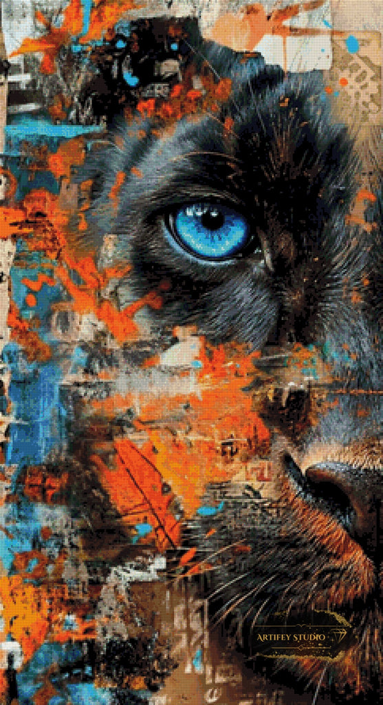 Panther-Art by Saphira 60x110 mit 190 Farben