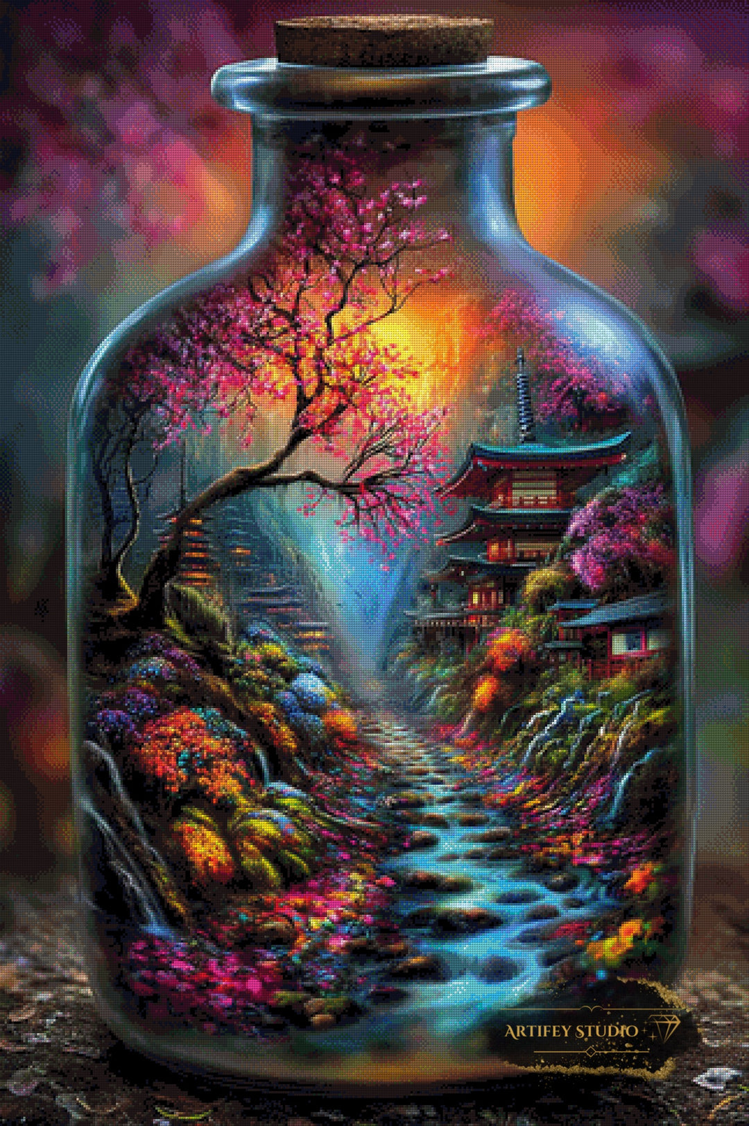 Spirit of Zen by Morrigan 80x120 mit 330 Farben - Artifey Studio