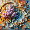 Abstract Springtime by MAD 90x90 mit 360 Farben