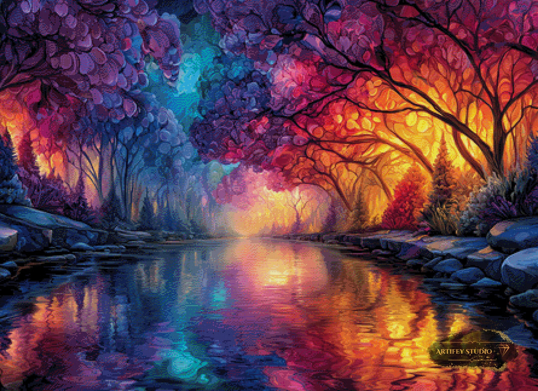 Fluss der Träume by Artifey 110x80 mit 250 Farben - Artifey Studio